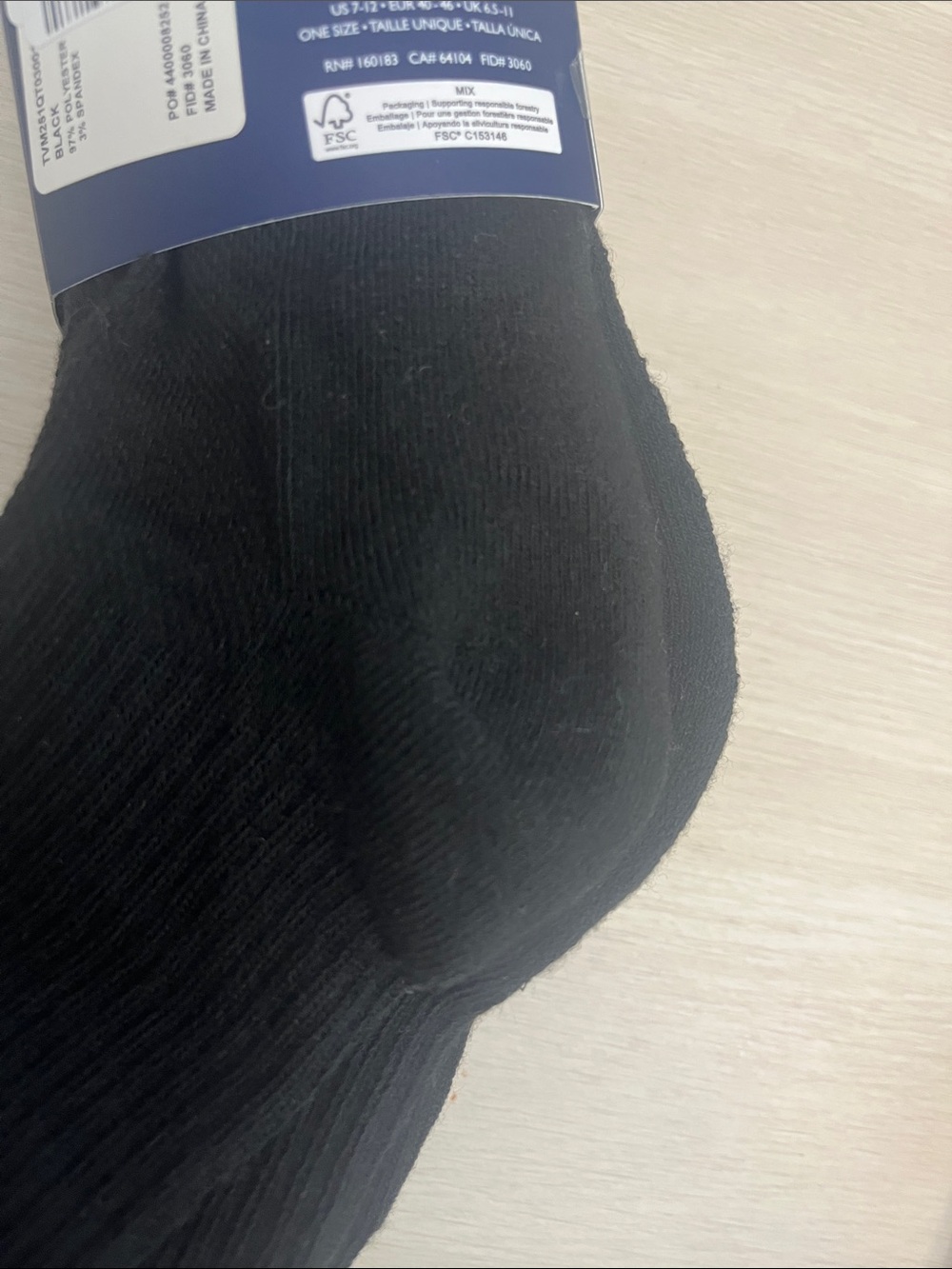 Tommy Hilfiger Men's Black Cushion High Quarter Socks - 6 Pack - Picture 8 of 9